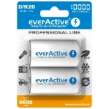 Akumulátory everActive R20/D Ni-MH 10000 mAh (2 ks) pripravené na použitie