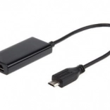 Adaptér MHL micro USB na HDMI s USB napájaním, 16 cm
